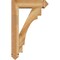 Ekena Millwork Merced Arts and Crafts Rough Sawn Bracket w/ Offset Brace, Western Red Cedar, 6"W x 20"D x 32"H BKT0604X20X32MRC03RWR - alternate 2